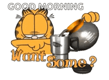Want Some Garfield GIF - Want Some Garfield Coffee GIFs