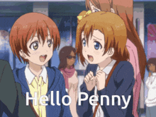 Hello Penny Honoka GIF - Hello Penny Honoka Rin GIFs
