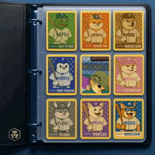 a collection of baseball cards including pepe the frog