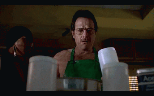 Walter White Cooking Meth With Chemical Reaction GIF - Chemistry ...