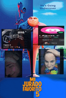 a movie poster for mi jurado favorito 5 shows a collage of pictures