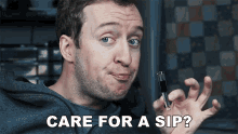 Care For A Sip Peter Draws GIF - Care For A Sip Peter Draws Would You Like A Sip GIFs