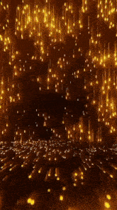 a computer generated image of a glowing yellow object in the dark