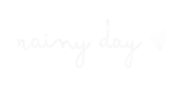 the word rainy day is written in black and white