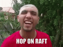 Raft Hop On Raft GIF - Raft Hop On Raft Hit In The Head GIFs