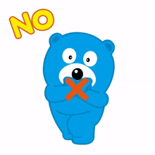 bear blue fun cute no