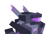 a 3d model of a dragon with purple wings
