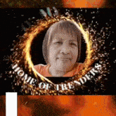 a picture of a woman with the words " home of trenders " on the bottom