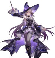 a woman in a witch costume holds a wand
