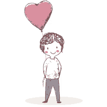 Cute Boy Balloon GIF - Cute Boy Balloon Heart GIFs
