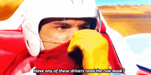 Speed Racer Movie GIF - Speed Racer Movie Have Any Of These Drivers Read The Rule Book GIFs