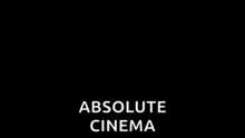 a poster for absolute cinema with a man in a suit and tie
