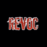 the word revoc is displayed in red letters on a black background
