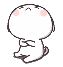 a cartoon cat is sitting on the floor with its arms crossed and looking angry .