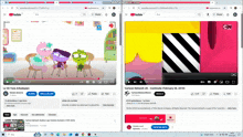 a cartoon network video is being played on a computer
