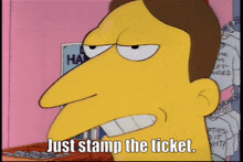The Simpsons Just Stamp The Ticket GIF