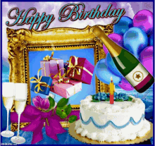 Happy Birthday Wine GIF - Happy Birthday Wine Celebrate GIFs