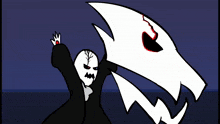 a cartoon drawing of a monster with the words abandoned on the bottom