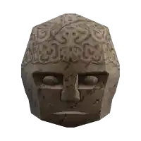 a pixelated statue of a man 's face with a maze pattern on it