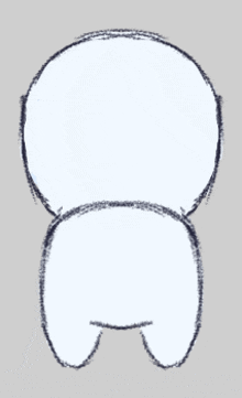 a drawing of a person 's back with a circle around it
