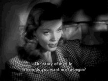 Lauren Bacall Old Movies GIF - Lauren Bacall Old Movies Story Of My Life GIFs