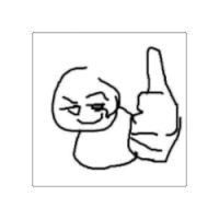 Thumbs Up Cube Sticker