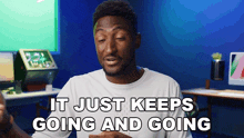 It Just Keeps Going And Going Marques Brownlee GIF - It Just Keeps Going And Going Marques Brownlee It Doesn'T Stop GIFs