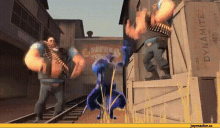 a video game scene with a sign that says dynamics on it