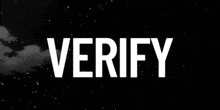 the word verify is on a black background with a falling star