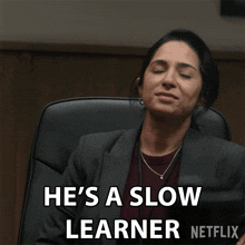 Hes A Slow Learner Violet Ebner GIF - Hes A Slow Learner Violet Ebner The Recruit GIFs