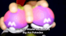 Two Master Balls And A Big Ass Pokedex GIF