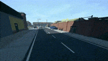 a computer generated image of a street with a sign that says mcdonald 's on it
