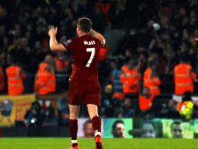 a soccer player wearing a jersey with the number 7