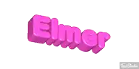 a 3d rendering of the name elmer