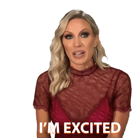 Im Excited Real Housewives Of Orange County Sticker - Im Excited Real Housewives Of Orange County Rhoc Stickers