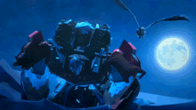 a cartoon drawing of a robot and a dragon