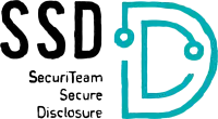 a blue and black logo for ssd