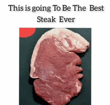 a picture of a steak with a face on it .