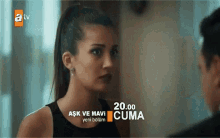 a tv ad for aşk ve mavi shows a man and a woman