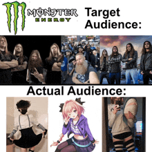a monster energy ad with a picture of a girl