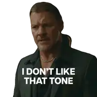 a man with a ponytail says i don t like that tone