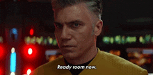 Ready Room Now Captain Christopher Pike GIF - Ready Room Now Captain Christopher Pike Anson Mount GIFs