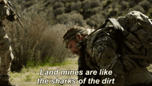 Land Mines Are Like The Sharks Of The Dirt Seal Team GIF - Land Mines Are Like The Sharks Of The Dirt Seal Team Sonny Quinn GIFs