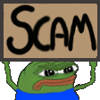 Pepe Frog Scam Sticker
