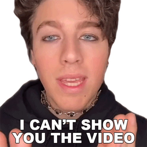 I Cant Show You The Video Evan Thomas Sticker - I Cant Show You The Video Evan Thomas Tx2 Stickers