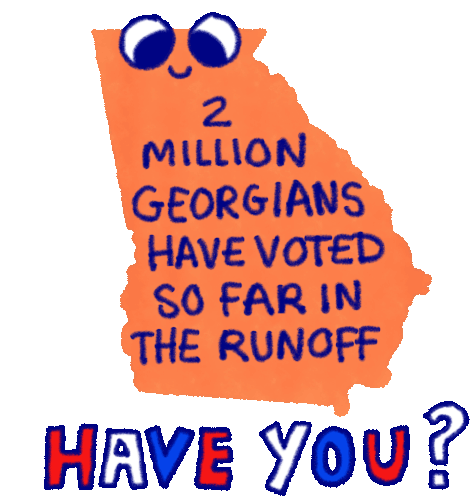 2million Georgians Georgia Voter Sticker - 2million Georgians Georgia Voter Georgian Stickers
