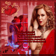an animated image of a woman with the words weekend relaxant
