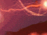 a computer generated image of a sunset with a purple sky