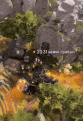 an aerial view of a video game with a time of 21:31