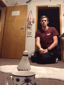 Trick Shot People Are Awesome GIF - Trick Shot People Are Awesome Shuttlecock GIFs